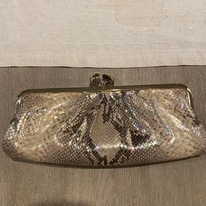 Beautiful snake skin evening bag.  Nwt.